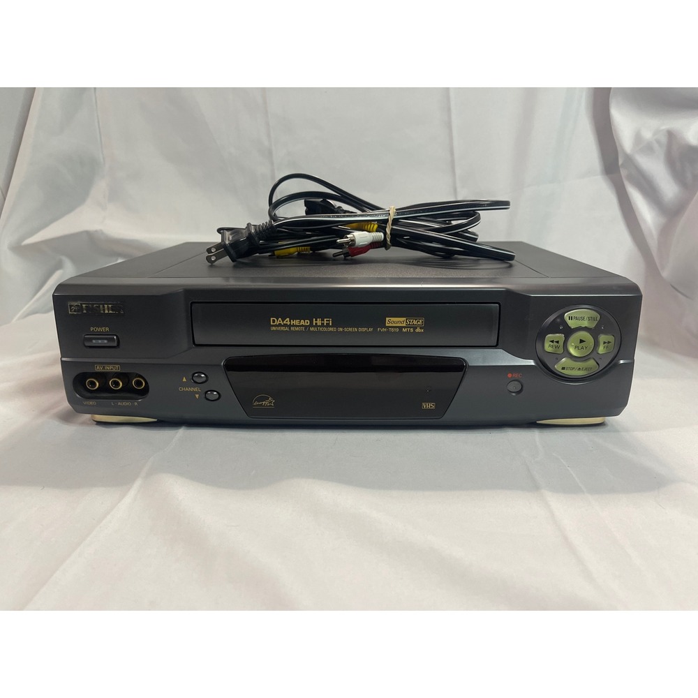 Fisher FVH-T619 DA 4-Head Hi-Fi VHS VCR Player SoundStage MTS dbx Black WORKS